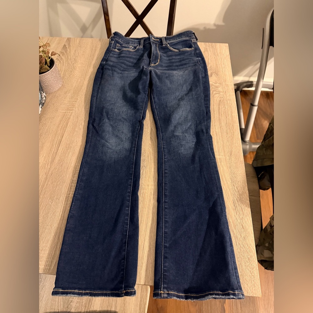 American Eagle Outfitters Dark Blue Women Skinny Kick Jeans